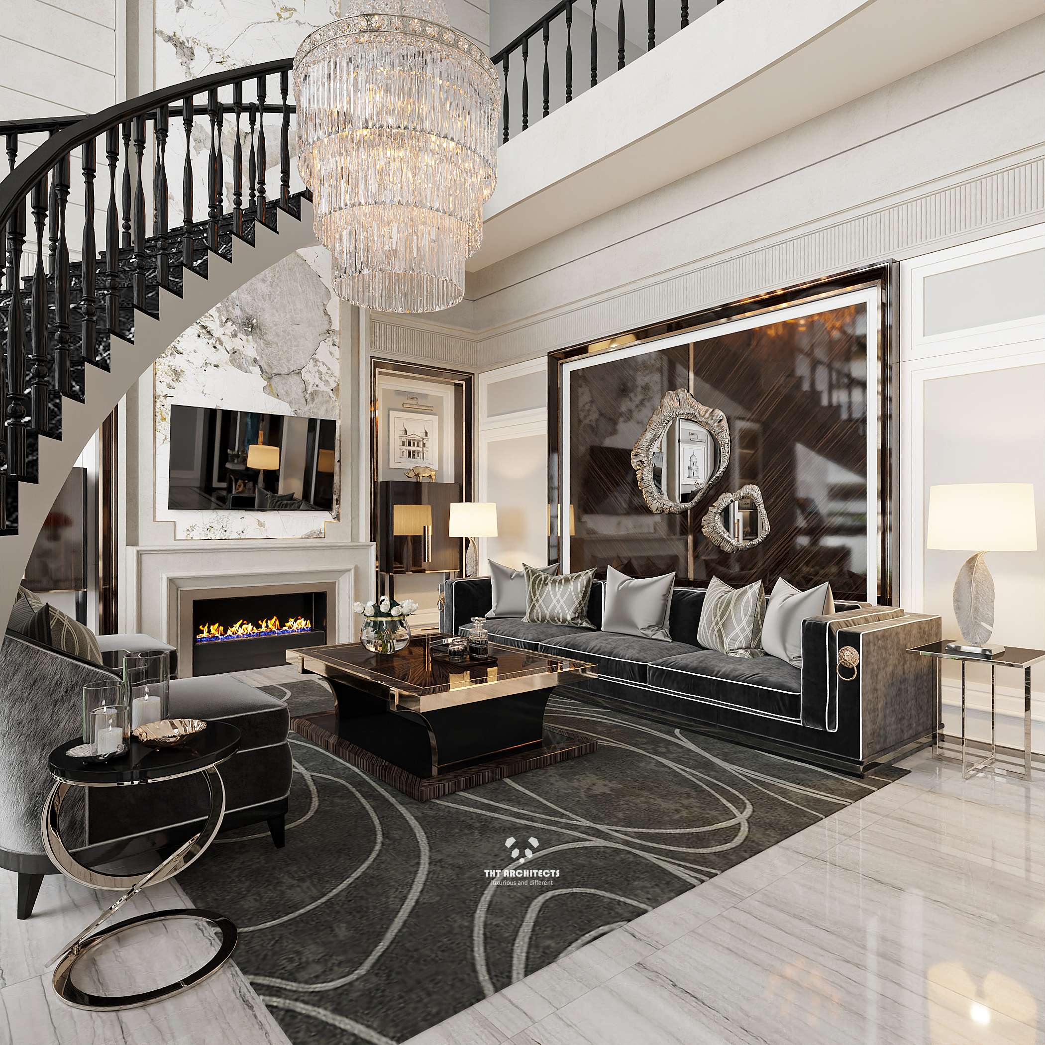 tht arichitects - Villa anh Sứ - Phòng khách bếp 05
